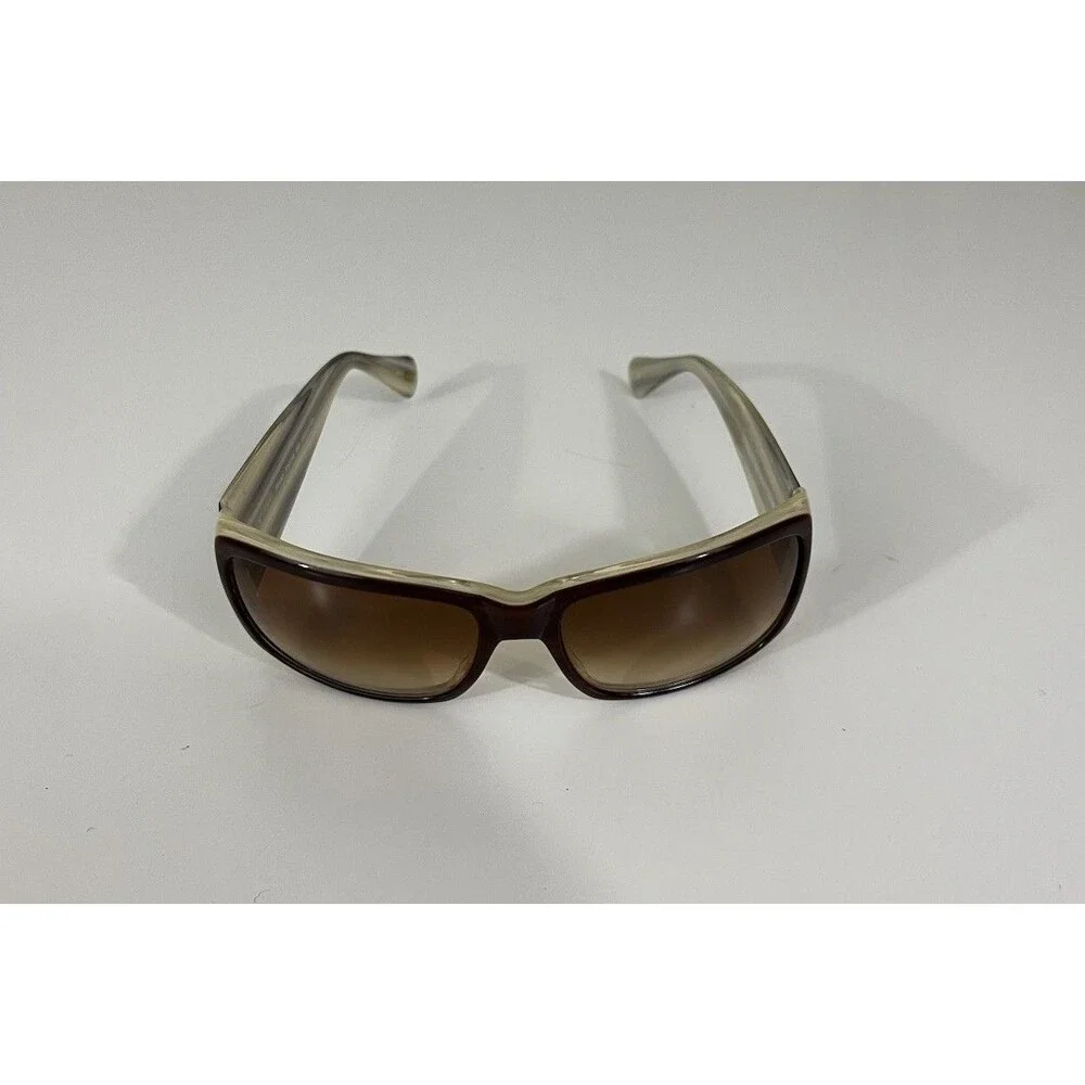 FOSSIL Cat No 3 Penny Geometric Wrap Authentic Sunglasses Tortoise Cream VTG